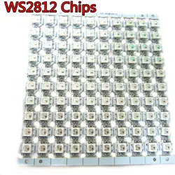 WS2812B WS2812 светодиодных чипов с черный/белый PCB радиатора (10 мм * 3 мм) WS2811 IC встроенный 5050 SMD RGB DC5V 5 ~ 1000 шт