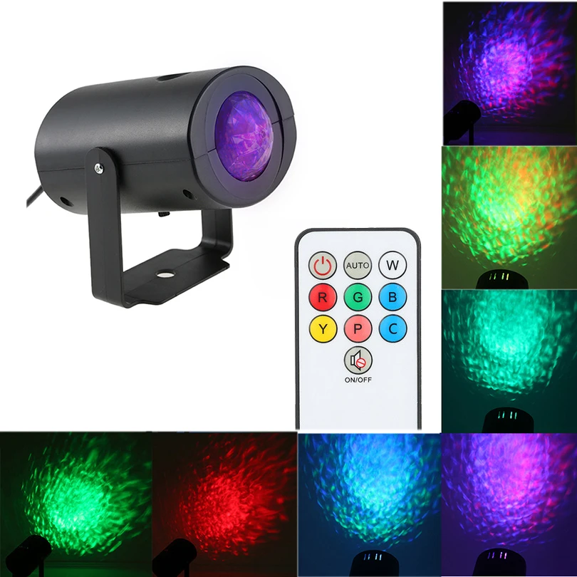 Светодиодный RGB проектор с эффектом волны воды прожектор для дискотеки сцены шоу