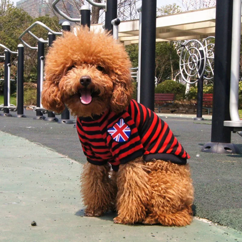 British Flag Summer Cotton Dogs Clothes Shirts Smart Breathable Casual