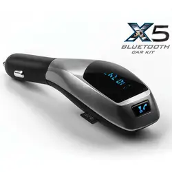 X5 FM передатчик Bluetooth Handsfree Car Kit автомобильный аудио Беспроводной Bluetooth MP3 плеер радио ЖК-дисплей SD USB Комплект автомобильного зарядного