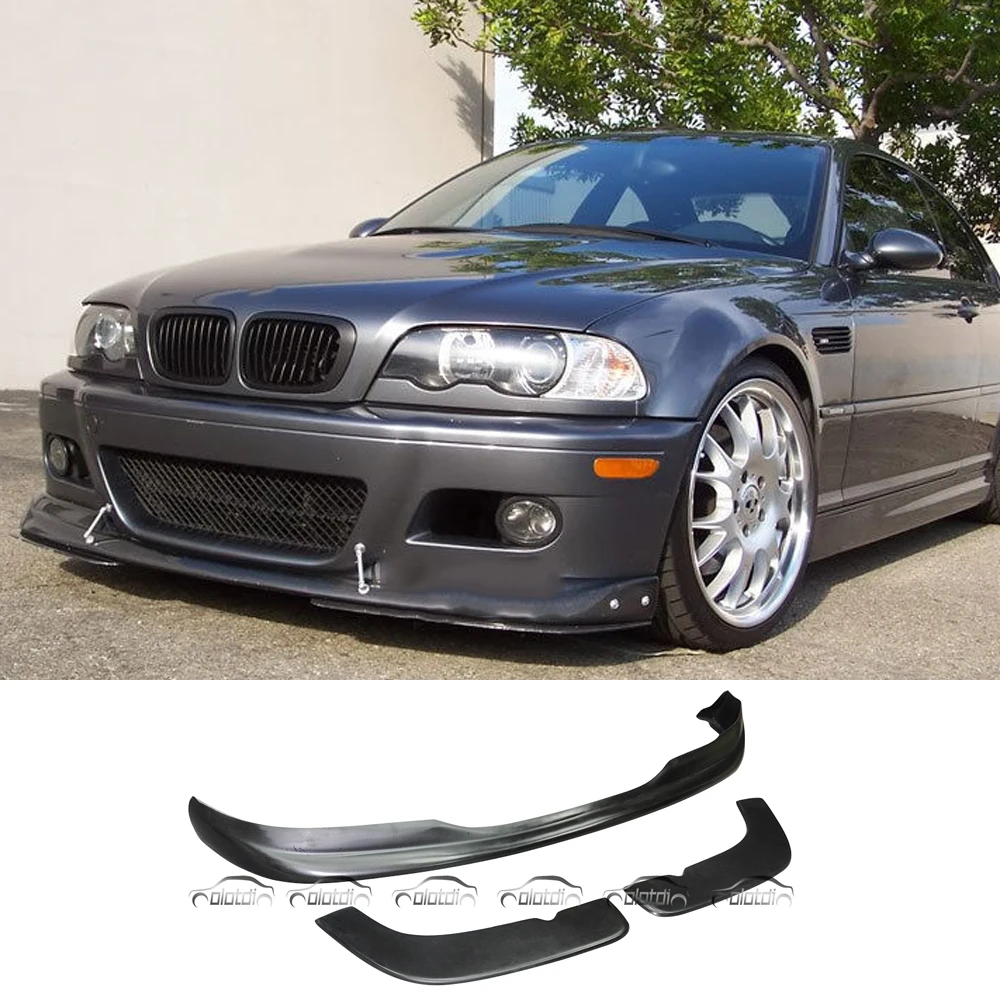

For BMW E46 2001-2006 Original M3 Express shipping 3 PCS AC Style Car Styling PU Material Front Lip Bumper Spoiler
