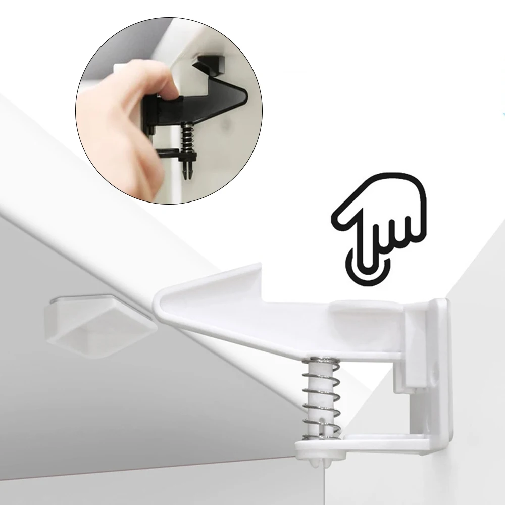 

10 Pcs Invisible Child Safety Baby Security Protection Kids Safety Drawer Lock Children Cabinet Cupboard Latches Closet Limiter
