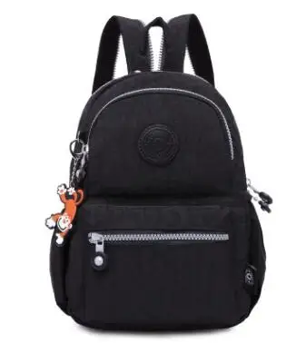 TEGAOTE маленький мини-рюкзак для девочек-подростков, Infantil, рюкзаки, Bolsas Mochila Feminina Escolar, Одноцветный нейлоновый женский рюкзак для путешествий - Цвет: black