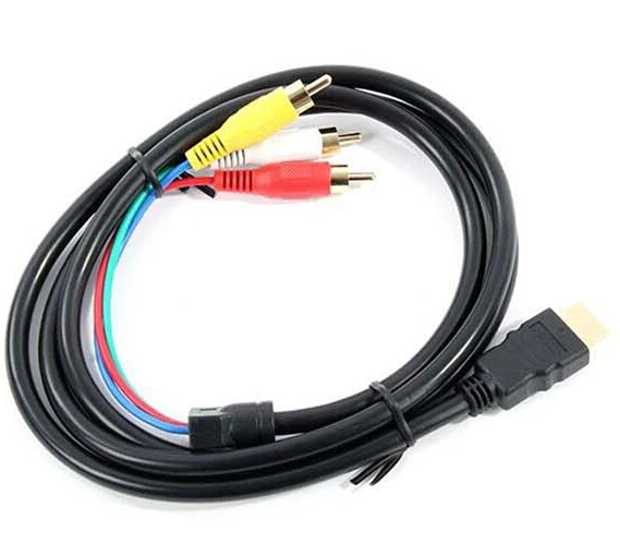 5 футов 1 м HDMI-папа до 3 RCA Видео Аудио AV кабель адаптер для HDTV 1080P | Электроника