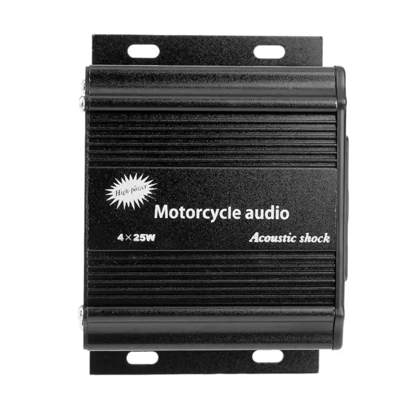 3" LCD Display Motorcycle Speaker Stereo Sound System USB/TF Card Music MP3 Player Audio FM Radio Moto Anti-thief Loudspeaker
