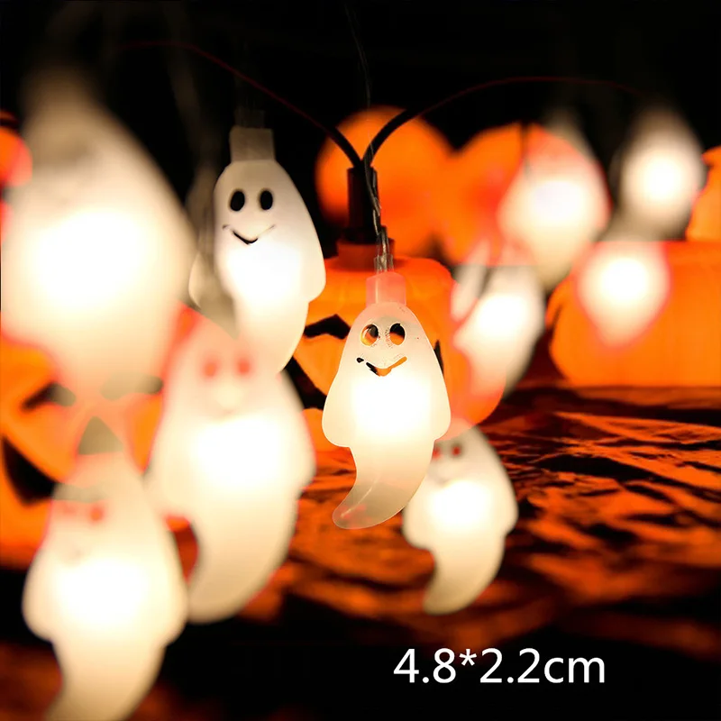 10 LED 1.5M Halloween Decor Pumpkins/Ghost/Spider/Skull LED String Lights Lanterns Lamp DIY Home Bar Outdoor Party Supplies
