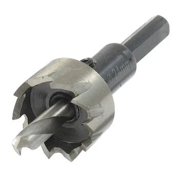 

Hight Speed Steel HSS 6mm Twist Drill Bit 24mm Cutter Tool Hole Saw w Hex Wrench