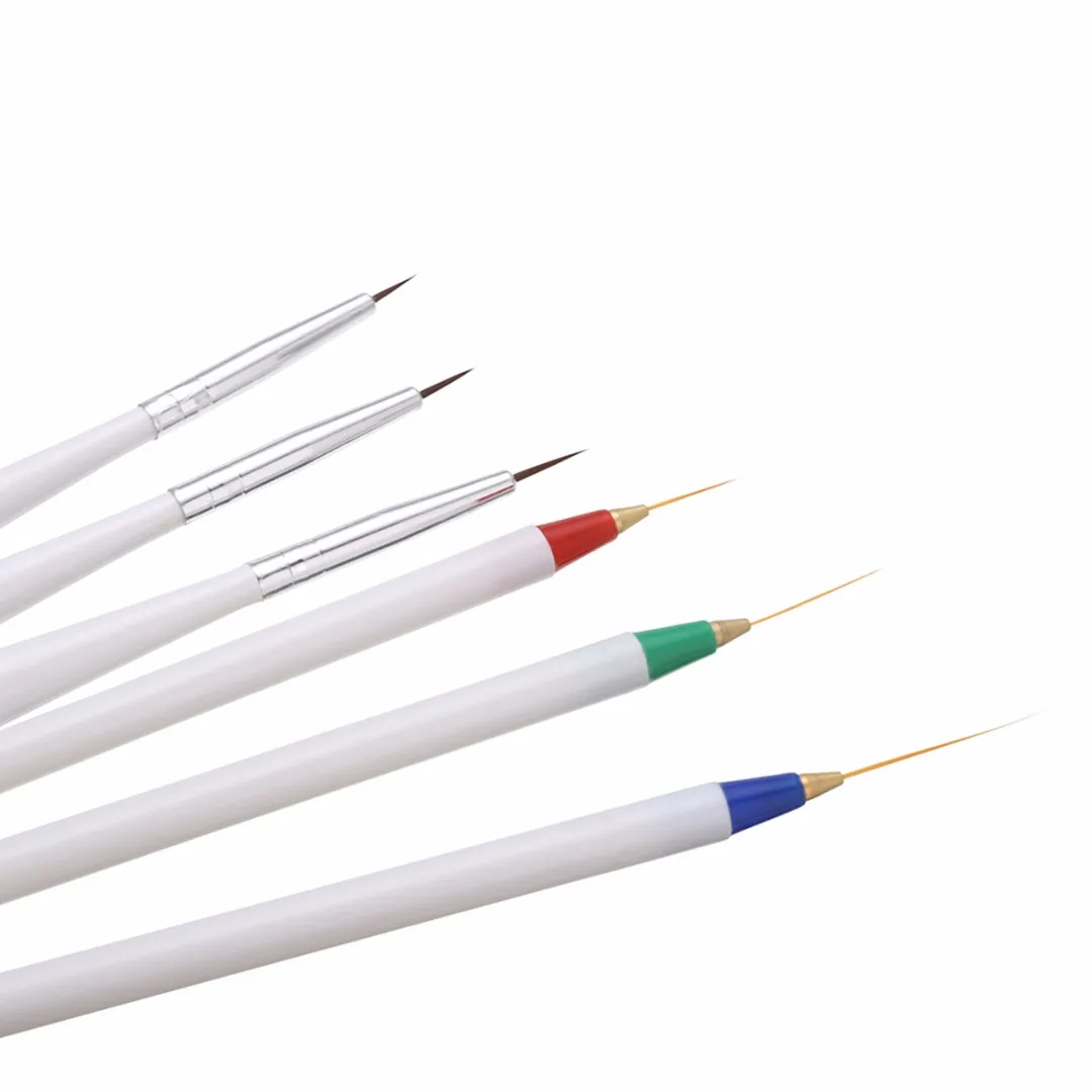 6pcs Professional Nails Brush UV Gel Fine Line Liner Drawing Brushes Tiny Nail Art Painting Pen Tool Set Mayitr