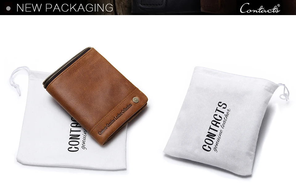 couro genuíno zíper bolsas vintage marca nova