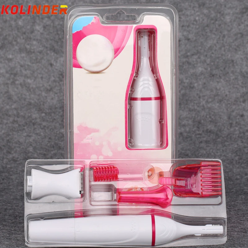 Women Portable 5in1 eyebrow trimmer facial remove bikini trimmer chair removal women face electric female epilation