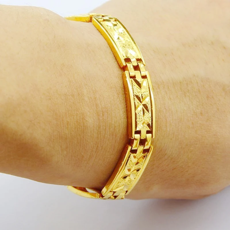 Мужские часы GP 12 мм 24k золото форма ремня браслет 20 см|men jewelry bracelet|bracelet fashionbracelet