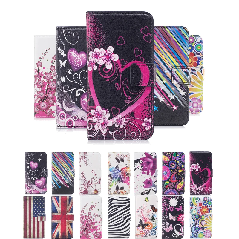 

Fashion Colorful Flip PU Leather Patterned Protection Cover For LG G2 G3 Mini G4 G5 Magna G4C Leon K5 K7 K8 K10 Cover Phone Case