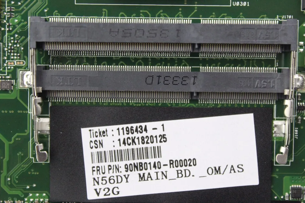  for ASUS N56D Laptop motherboard N56DP N56DY N56D N56DR REV2.0 mainboard 60-NQOM1002- C03