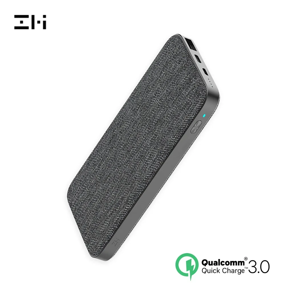 

ZMI QB910 10000mAh two-way mobile power supply upgraded version FastCharging Fabric dual port hub powerbank security protection