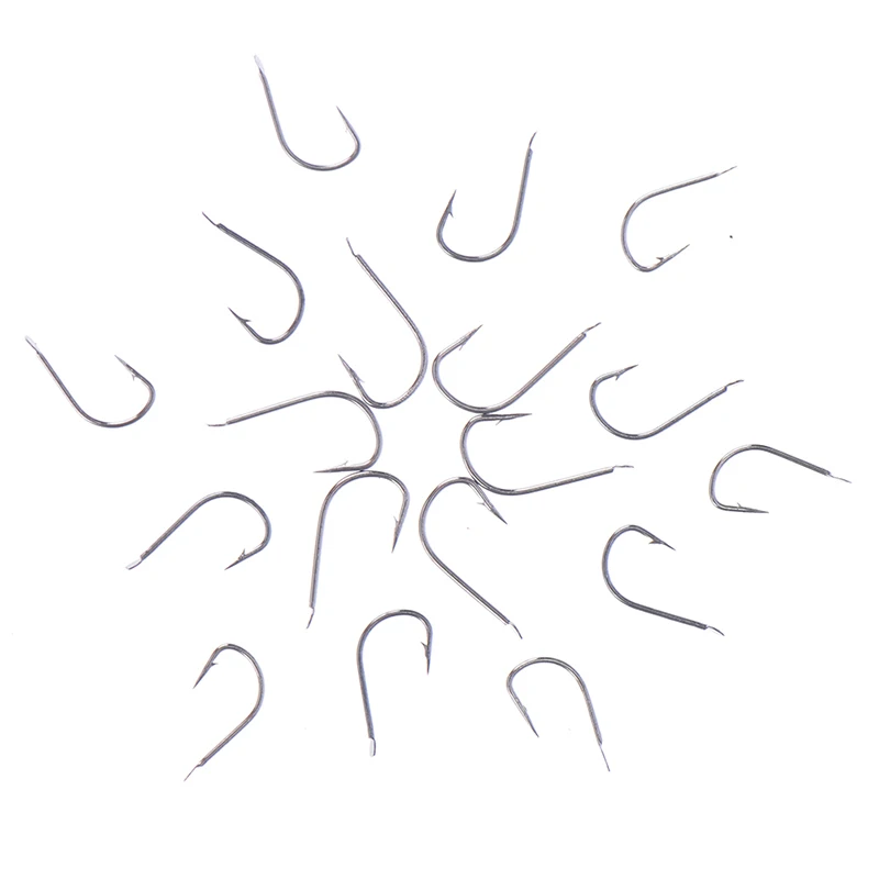 

100PCS 1 Box High Carbon Steel Circle Owner Fishing Hooks Freshwater Fishhook hole Strong carp Fish Tackle