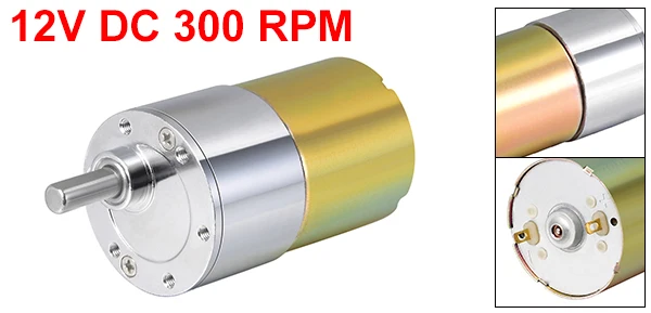 12V DC 300 RPM Gear Motor High Torque Electric Reduction Gearbox Eccentric Output Shaft (2)