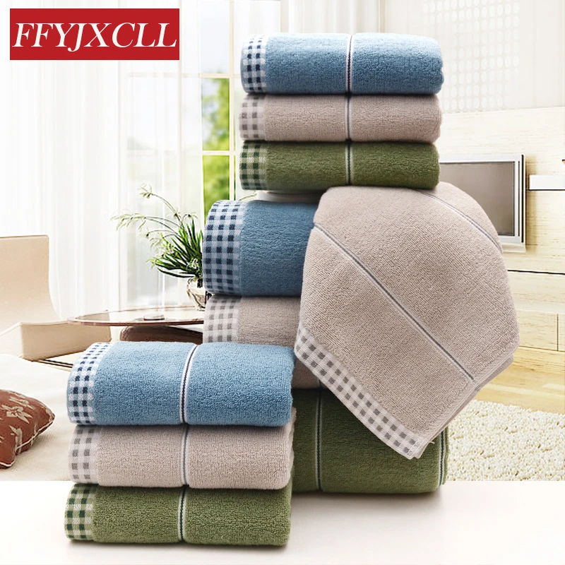 

3 Piece Towel Set Absorbent Soft 1 Piece 70*140cm Adults 100% Cotton Bathroom Towel Beach 2 Piece 35*75cm Face Towel Washcloth