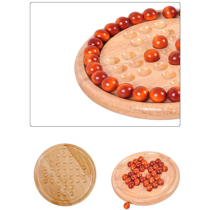 Luban Lock Puzzle Brain Teaser Grownups Toy Labyrinth and Noble Chess Peg Solitaire Game Wooden Puzzles For Children Adults Gift 3