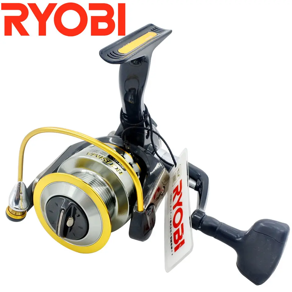 RYOBI ECUSIMA الأصلي بكرة لف صنارة صيد بكرة 4 + 1 محامل 5.0: 1/5. 1:1 نسبة 2.5 كجم-8 كجم الطاقة اليابان بكرات الألومنيوم بكرة