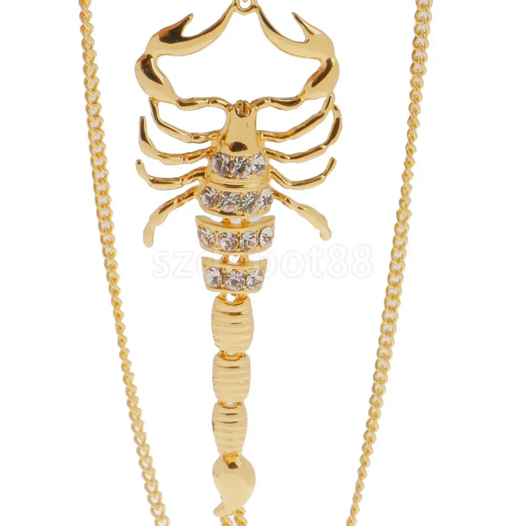 Хэллоуин Скорпион браслет на предплечье ведомого Жгут цепочки на руку манжеты браслет золото