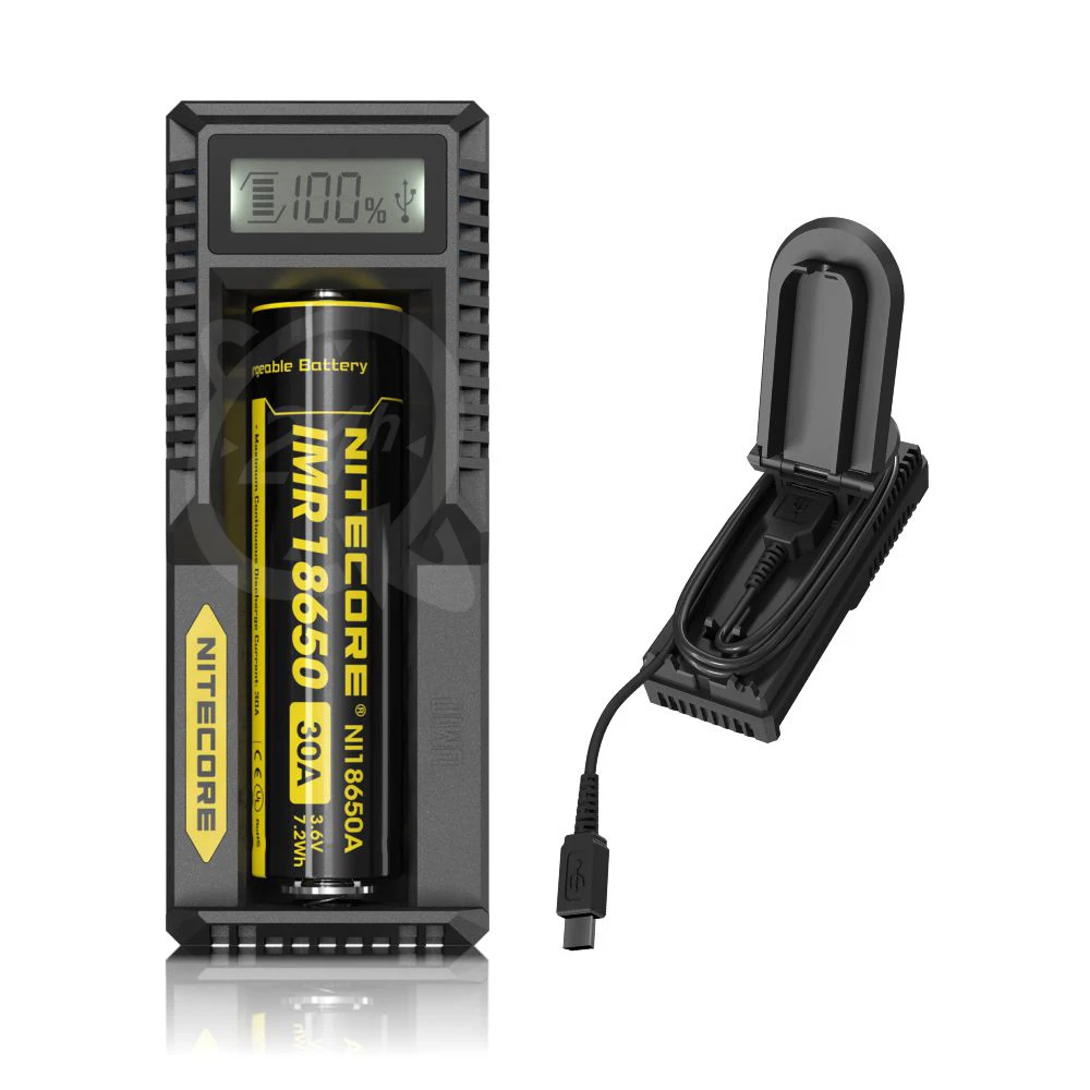 Nitecore UM10 Digital Smart USB Батарея Зарядное устройство Digi Зарядное устройство ЖК-дисплей Дисплей для 18650 17650 17670 RCR123A 16340 14500 литий-ионный Батарея