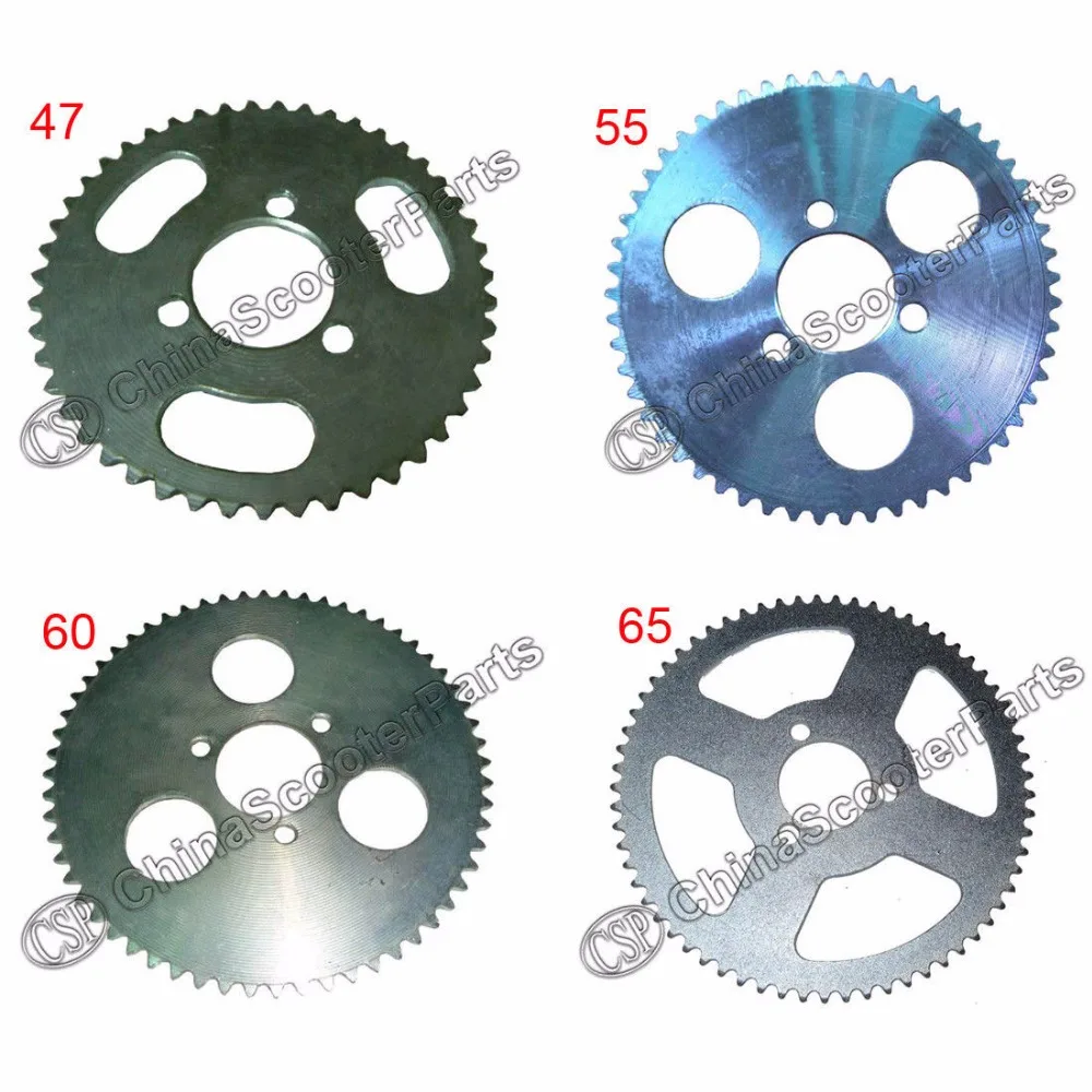 47 55 60 65 зубьев 47T 55T 60T T 25H 29 мм Задняя звездочка бритва EVO X Treme IZIP E Газовый скутер 47CC