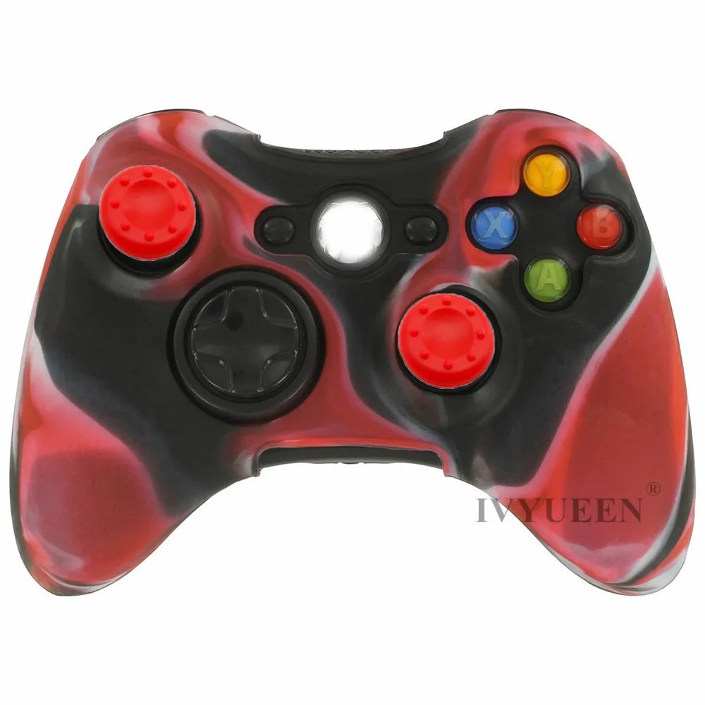IVYUEEN силиконовый защитный чехол для microsoft Xbox 360 беспроводной/проводной контроллер+ палочки для большого пальца