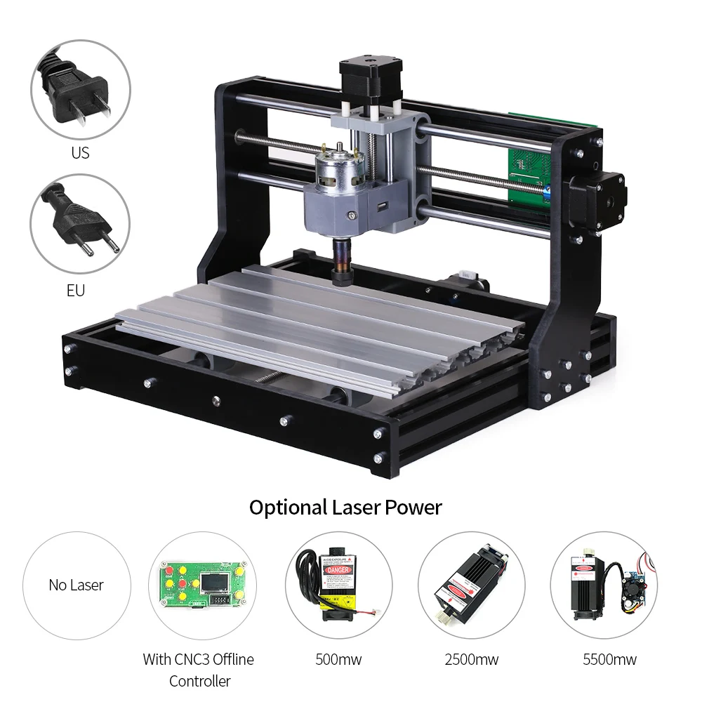 Лазерный гравер CNC3018 PRO DIY ЧПУ гравировальный станок GRBL управление 3 оси для PCB ПВХ пластик акрил резьба по дереву фрезерование