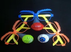 Айлин LED клоун праздничная одежда очки детей/для взрослых Маскарад партия маска смешно свет игрушка Светящиеся игрушки 5 шт. только