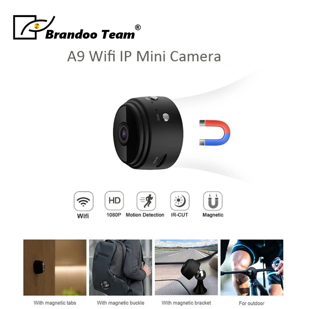 

Brandoo Mini Wifi Camera IP Cam Wearable 1080P HD H.264 Body Camera Wireless Motion Detection Mini DV Camera Bike Camera