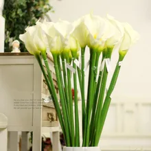 Grande fleur artificielle en Pu, 65-95cm de haut, élégante, toucher réel, calla, décoration florale pour mariage, saint-valentin