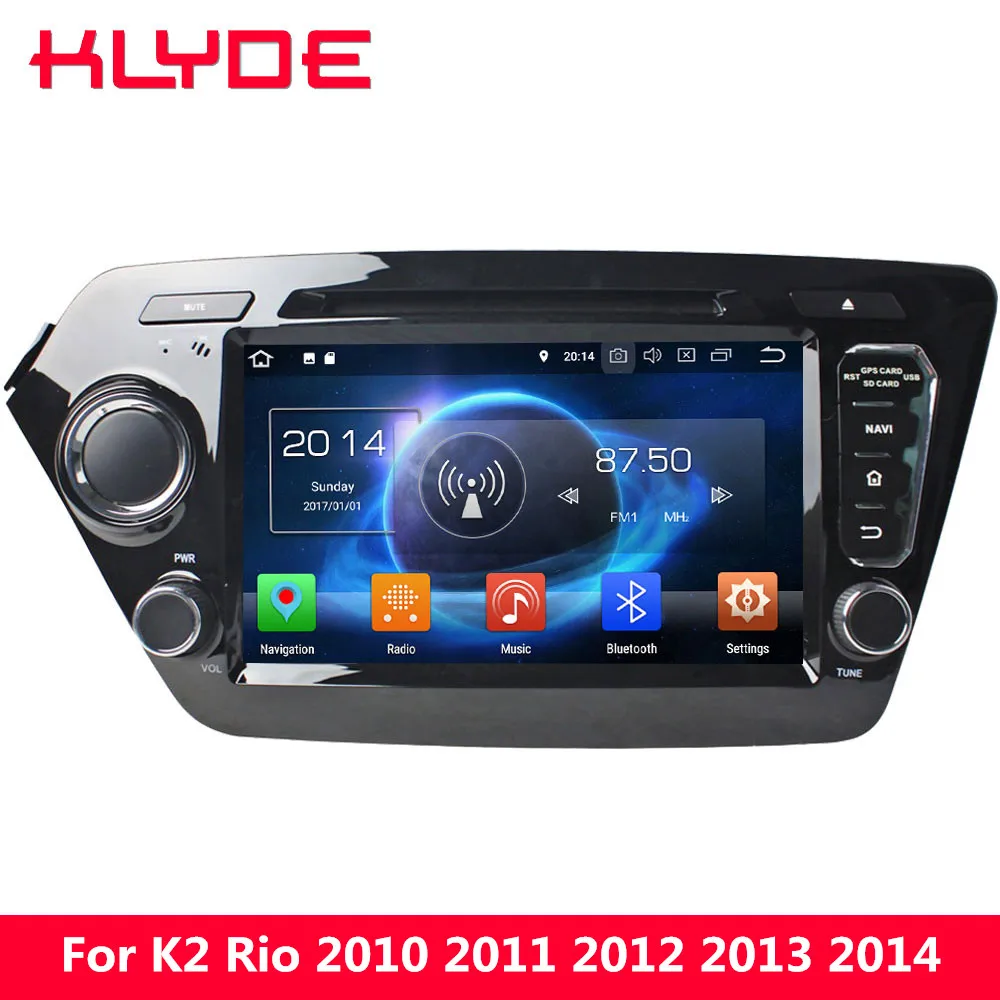 

KLYDE 4G Android 8.0 Octa Core 4GB RAM 32GB ROM Car DVD Multimedia Player GPS Navigation For Kia K2 Rio 2010 2011 2012 2013 2014