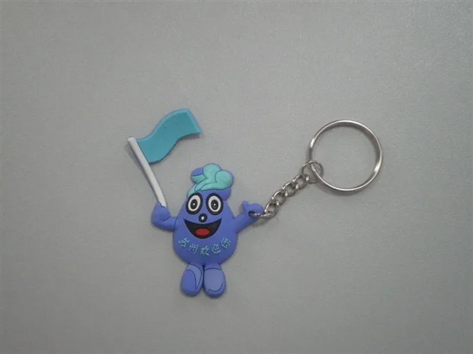 Customized pvc embossed rubber made character keychains Promotional