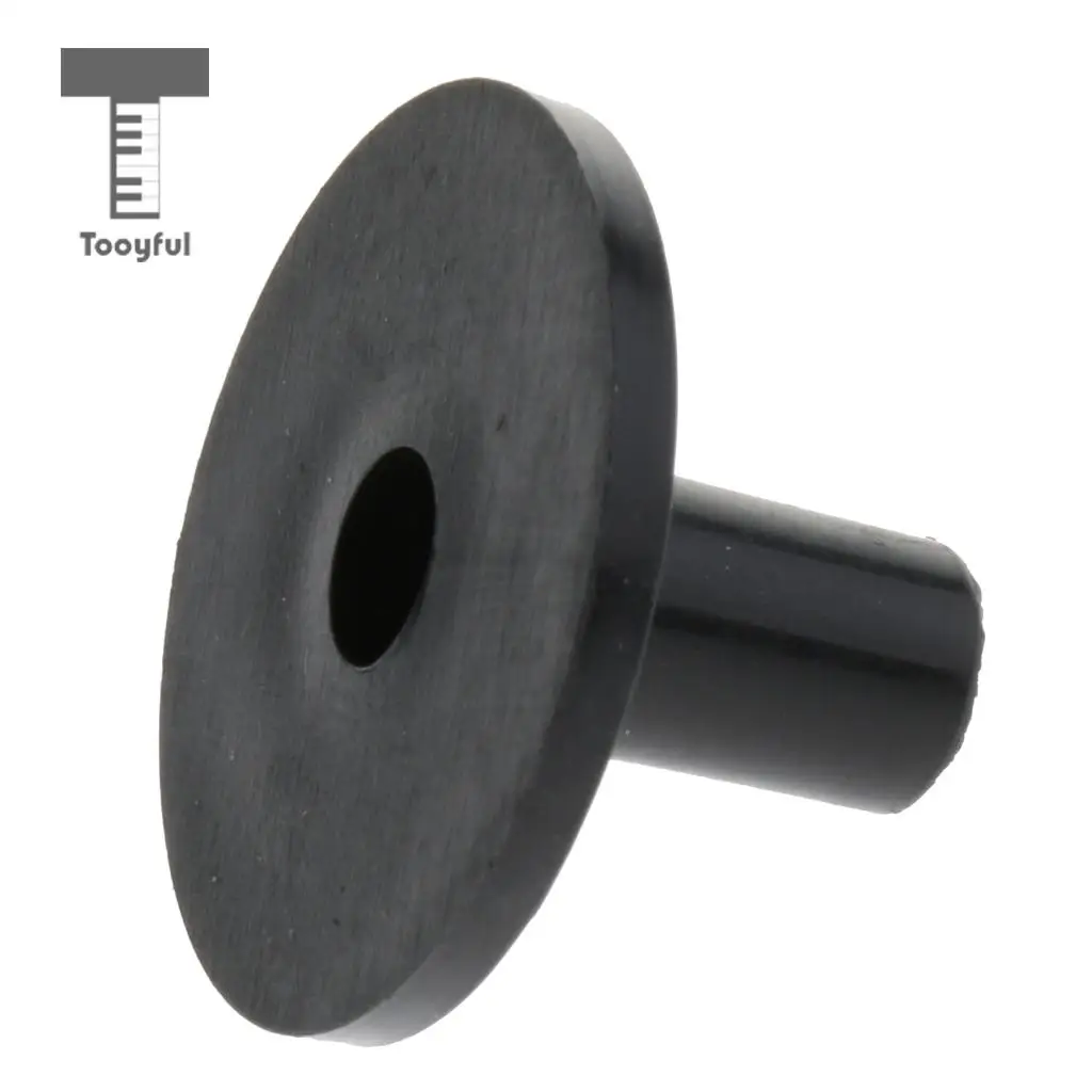 Tooyful Durable Plastic Drum Set Cymbal Stand Sleeve with Flange Base DIY Percussion Instrument Parts Black
