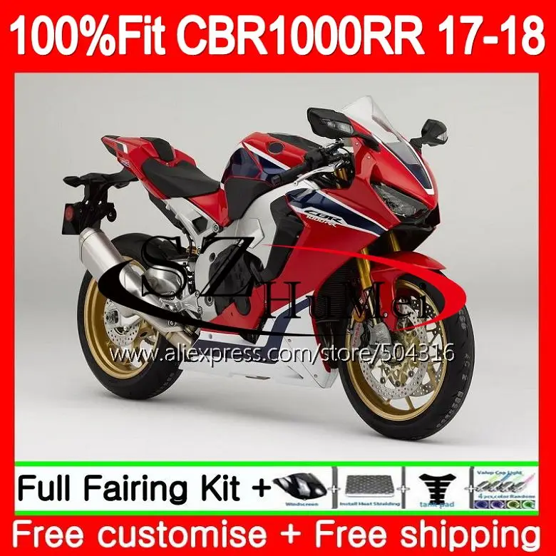 Топливной форсунки комплект+ майка Синий Красный топ для HONDA CBR 1000 RR CBR1000RR 17 18 107SH образования легкой пены. 3 CBR 1000RR CBR-1000RR CBR1000 RR обтекатель