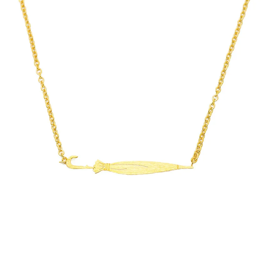 

ACEBFEET Origami Umbrella Necklace Pendant Stainless Steel TV Series Party Charm Cosplay Necklaces For Women Chain Jewelry