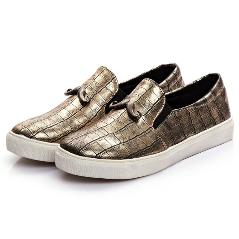 2016 New font b Women b font Loafers Casual Flats Heels Round Toe Black Red Gold