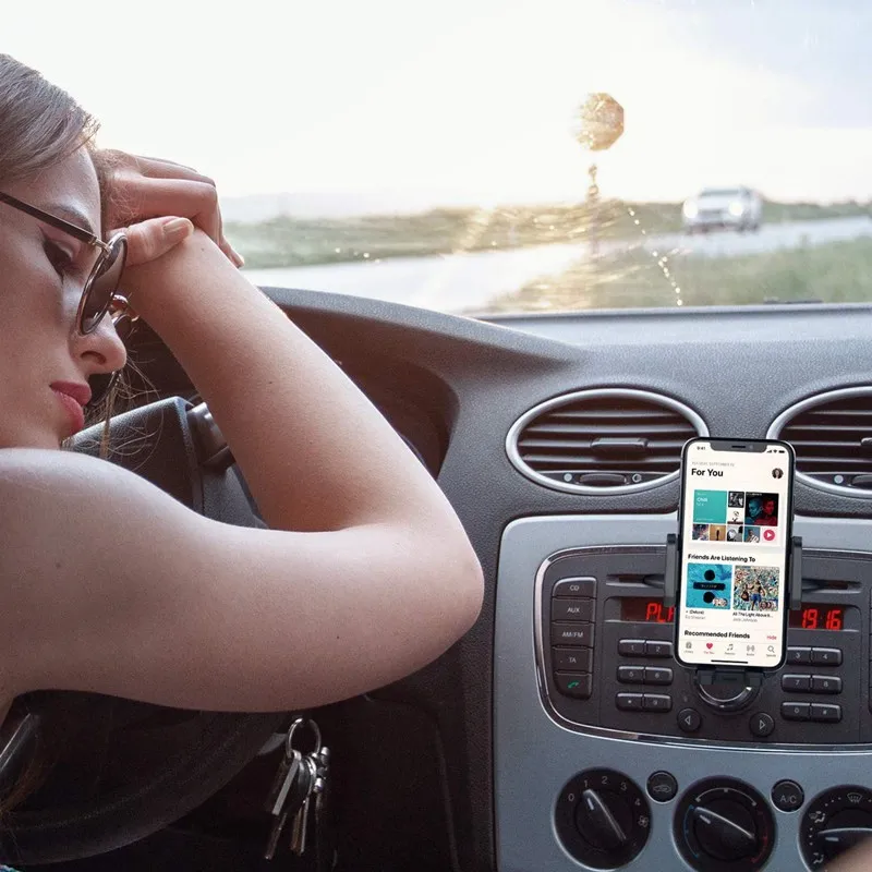 VicTsing Qi Быстрое беспроводное зарядное устройство CD слот Автомобильное крепление для телефона Авто Зарядка мощность Универсальный Автомобильный держатель для телефона для iPhone X 8 7 6 6S