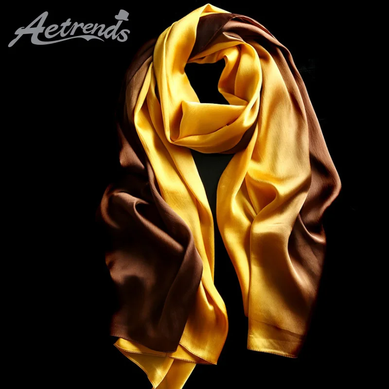 [AETRENDS] Hot Sales 2017 Luxury Silk Scarf Women Gradient Colors...