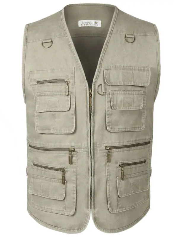 

Men's Denim Vest Jean Sleeveless Jacket Waistcoat Plus Size With Many Pockets