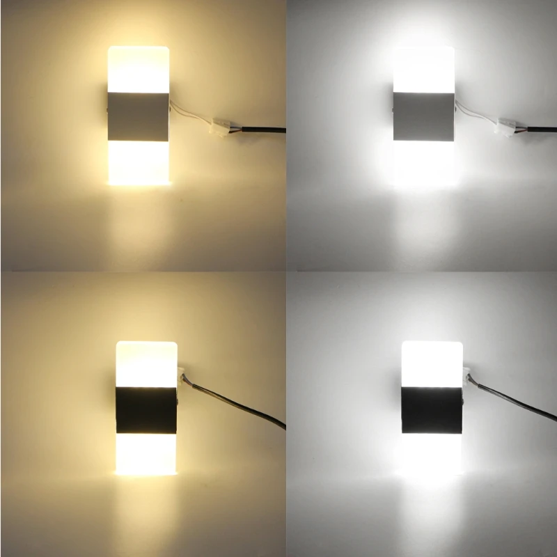 

AC 85-265V LED Wall Lamp Modern Acrylic LED Bedroom Hallway Bathroom Wall Lamp