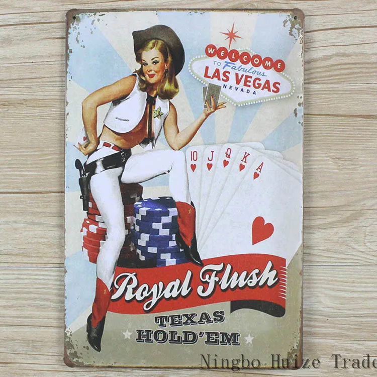 Retro poker poster
