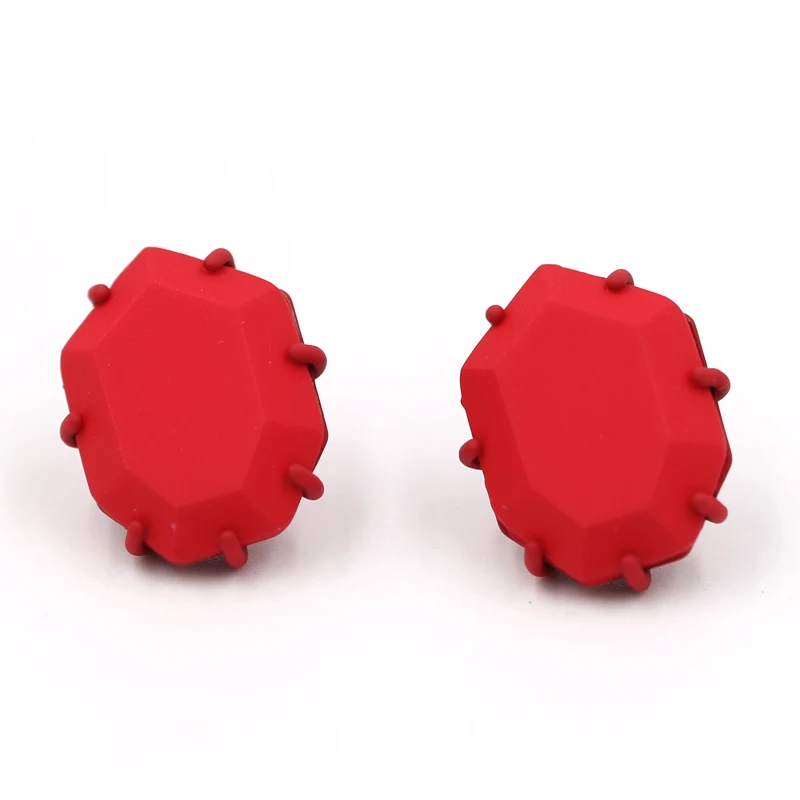 Новое поступление весенние разноцветные геометрические женские модные милые серьги-гвоздики 7 цветов яркие матовые окрашенные серьги-гвоздики