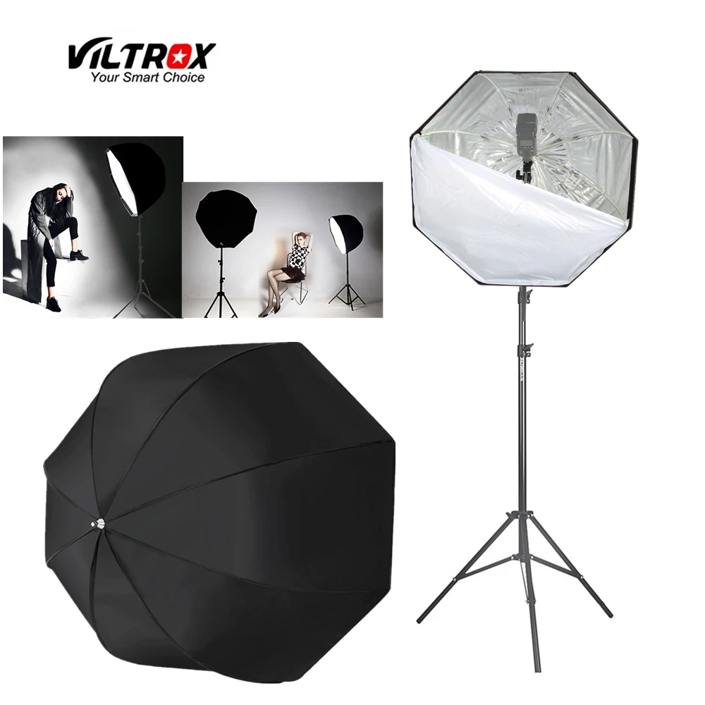 

Viltrox 80cm/120cm Octagon Umbrella Photo Softbox Studio Reflector+74.8" Light Stand+Flash Bracket kit for DSLR Camera Speedlite