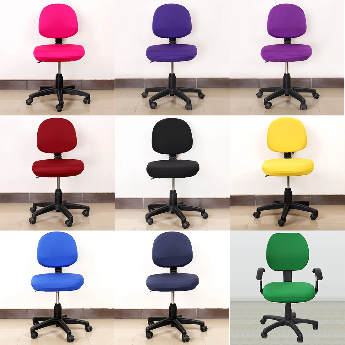 Высококачественная эластичная ткань спандекс чехлы на сиденья для компьютерных стульев офисное кресло игровое кресло легко моющееся съемное