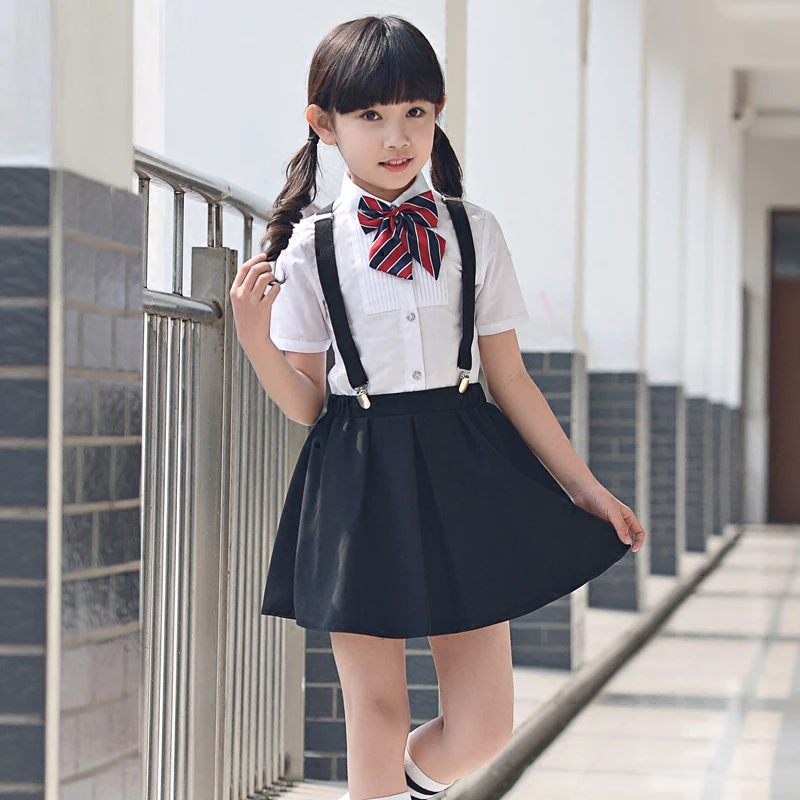 

Kids Summer girls clothing set shorts shirt and skirt for girl student chorus costume children party kids summer clothes