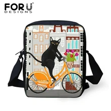FORUDESIGNS/милые мини-сумки через плечо с кошкой для женщин, милые маленькие женские сумки-мессенджеры, женские сумки через плечо для девочек и детей