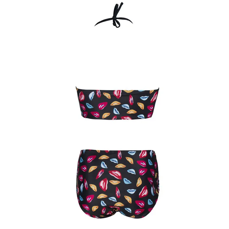 Halter Swimwear Women 2018 Plus Size 3XL Brazilian Print Bikinis Mujer Push Up Swimsuit Female High Waist Big Size 4XL Beachwear
