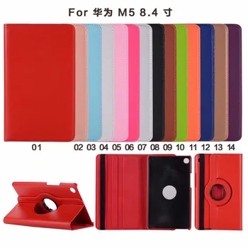 

360 Rotating Folding Stand Case for Huawei MediaPad M5 8.4 '' SHT-W09 SHT-AL09PU Leather Case for Huawei M5 8.4 Tablet cover