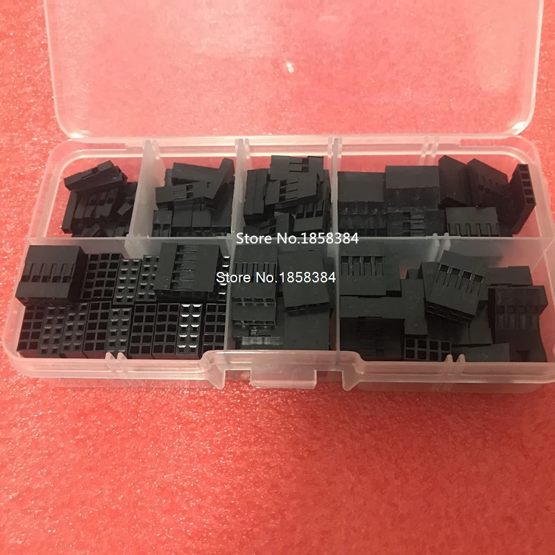 

130PCS Dupont sets Kit with box 1P/2P/3P/4P/5P/6P/2*2/2*3/2*4/ 2*5Pin Housing Plastic Shell Terminal Jumper Wire Connector